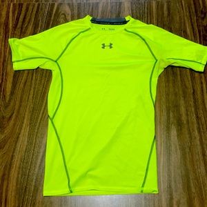 Under armor compression heat gear  green shirt
